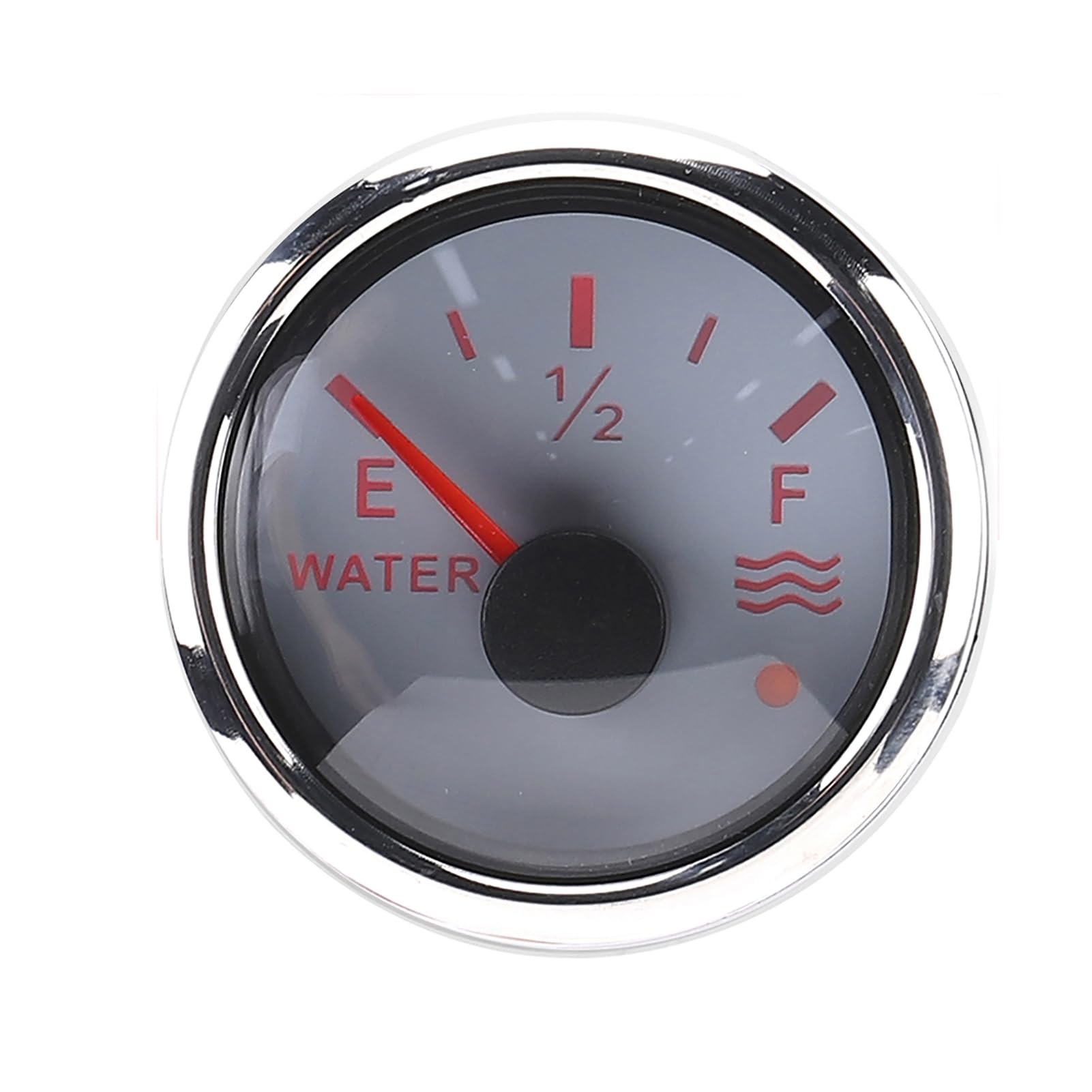 Indicateur de Niveau du Réservoir D'eau Smart Alarm 52 Mm / 2 Pouces de Niveau D'eau pour RV, Bateau, Yacht, avec Intraticaire Européen 0-190OHM, étanche et Anti-FOG (Blanc)