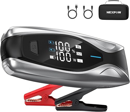 NEXPOW Arrancador X7 de 3000 A con PD de 60 W de carga más rápida de doble vía, arrancador de batería de coche para motores diésel de 12 L10 L,