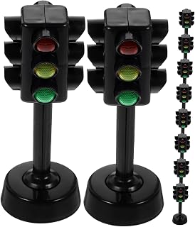 Toddmomy 12 Piezas semáforo de Juguete Ligero luz de Parada de tráfico LED lámpara de semáforo Mini semáforo Juguete de luz de señal de tráfico Juguete de letreros de tráfico Abdominales