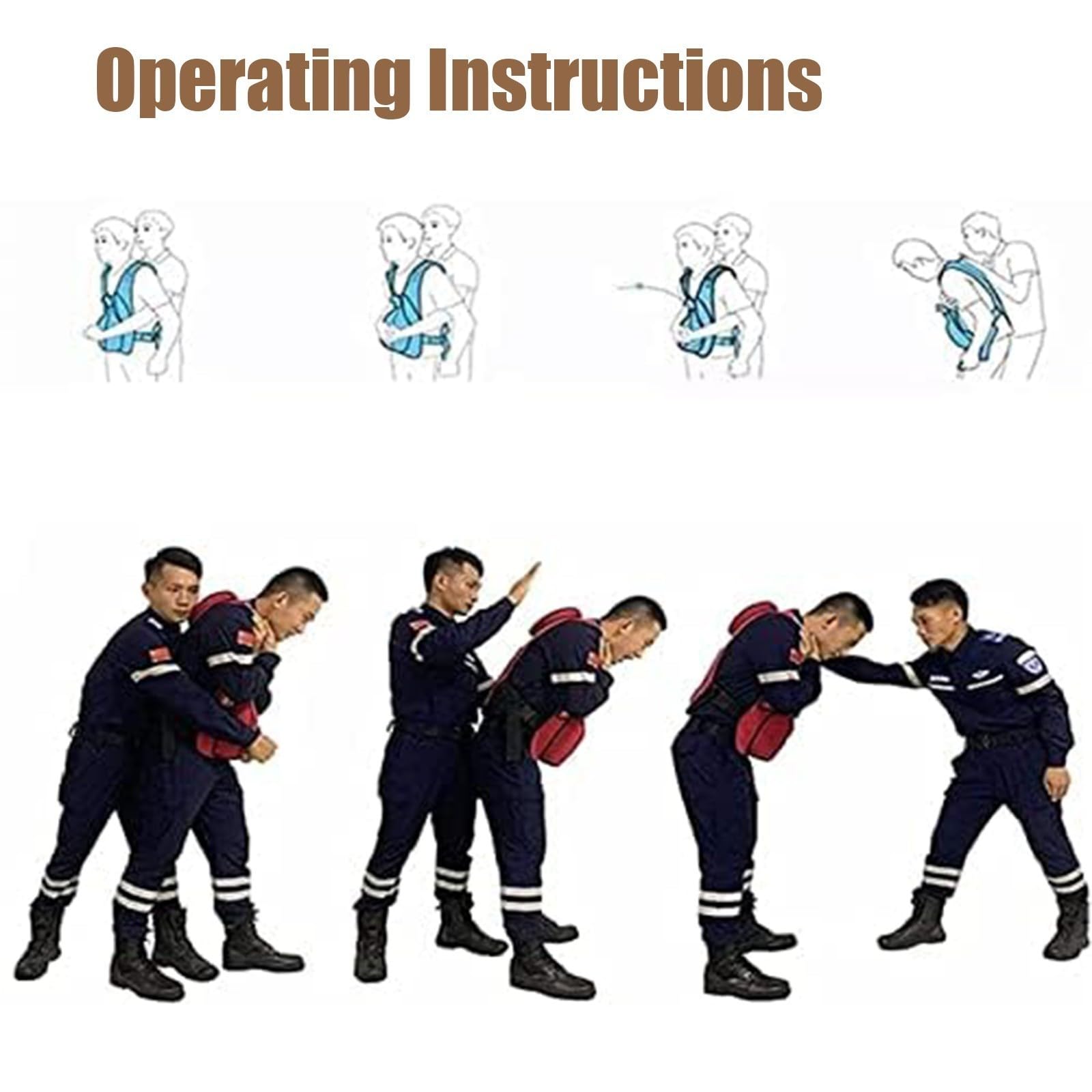 Gilet de formation anti-étouffement Heimlich, gilet de simulation d'obstruction des voies respiratoires pour démonstrations pédagogiques A