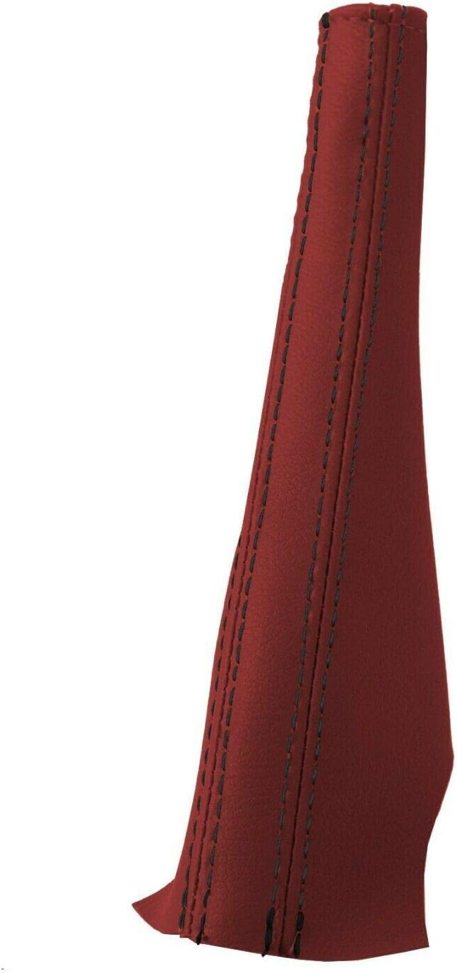 Emergency Brake Boot Cover Leather Compatible with Nissan 350Z 2003-2008 Red & Black