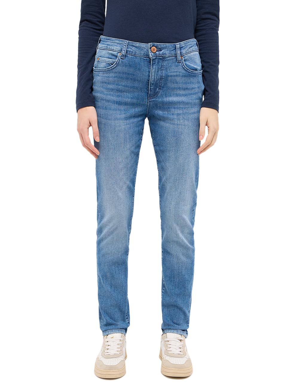MUSTANG Women's Style Crosby Relaxed Slim Jeans, Medium Blue 402, 40W x 30L