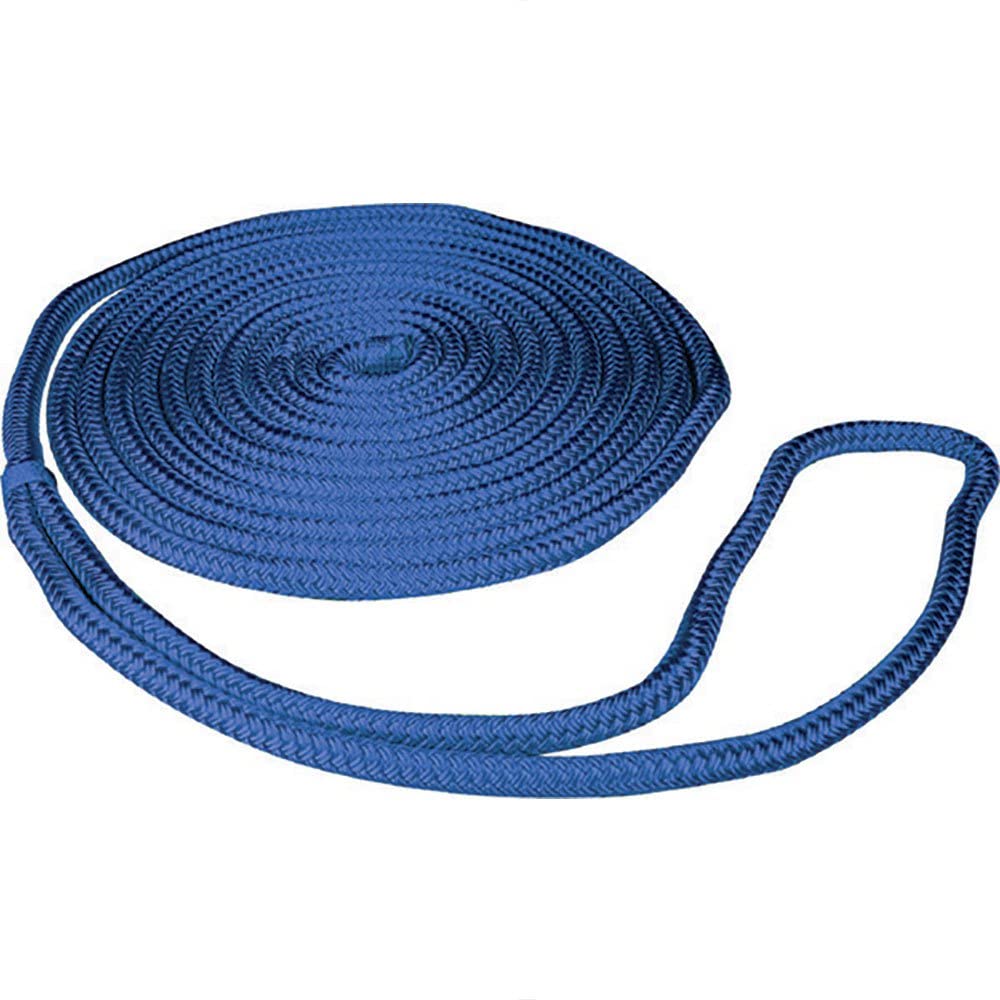 SEACHOICE Double-Braid Nylon Dock Line 3/8" x 15' 40301 Blue — image 1