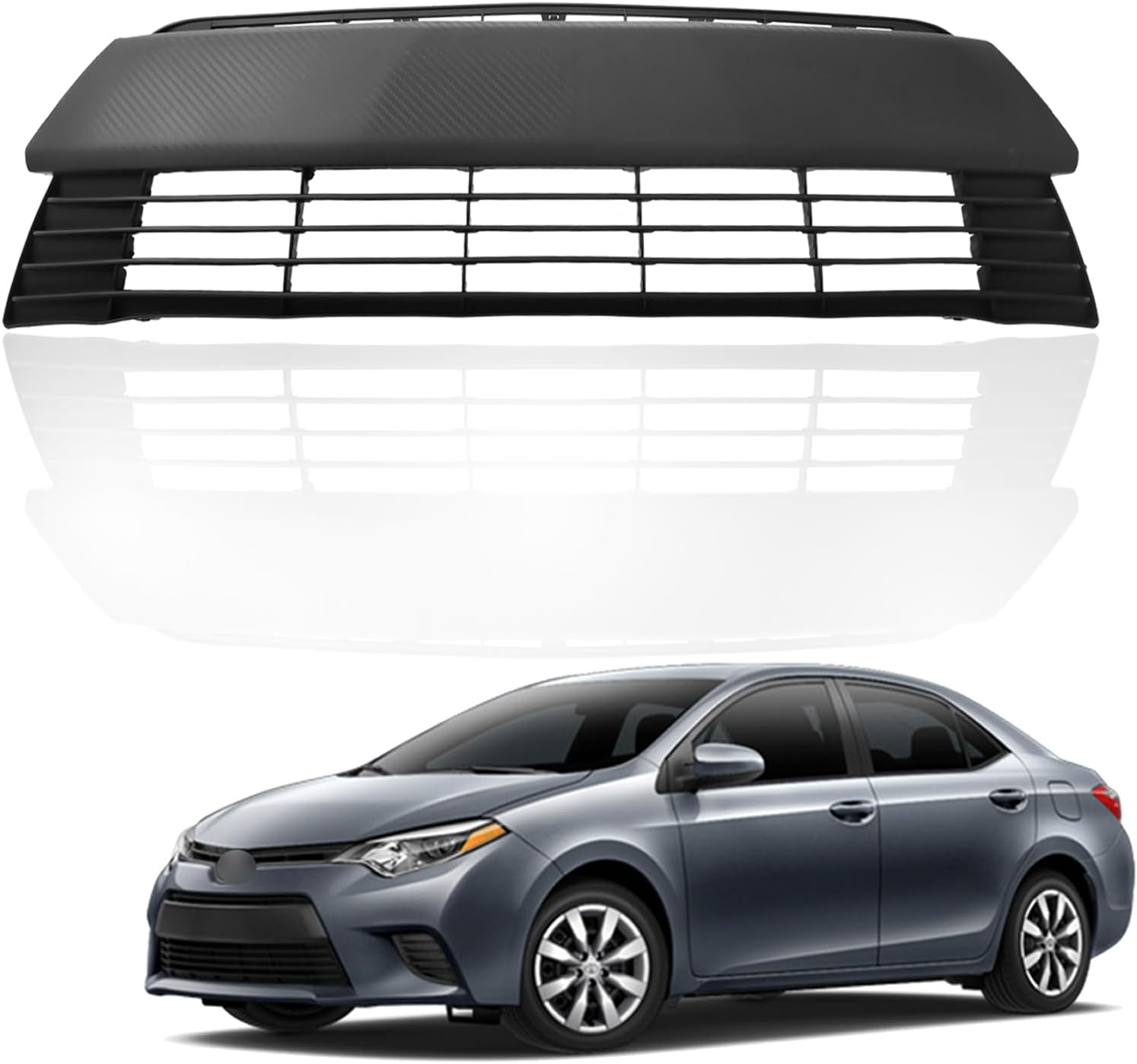 Bewild Front Lower Grille Grill Fit For 2014 2015 2016 Toyota Corolla LE CE Black Front Radiator Grille Replacement For 5311202450, TO1036145