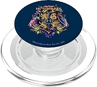 Vista 8 de Harry Potter Hogwarts PopSockets PopGrip con escudo floral multicolor