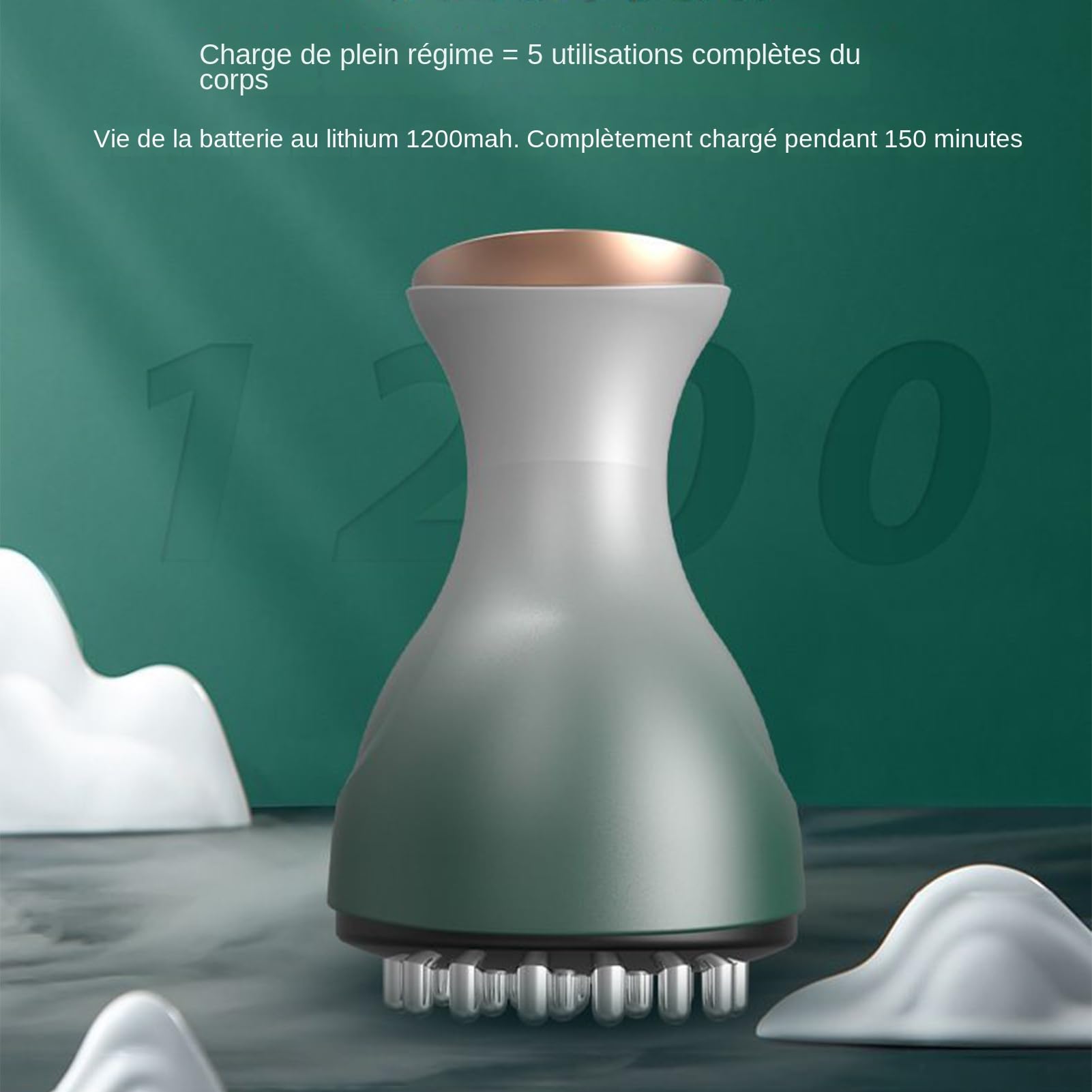 Outil de Massage Fascial – Masseur Sans Fil, Appareil Électrique | Soin Amincissant pour Cuisses Jambes Ventre Abdomen Fessier Bras Corps Relaxation Remodelage Raffermissant Circulation Bien-être