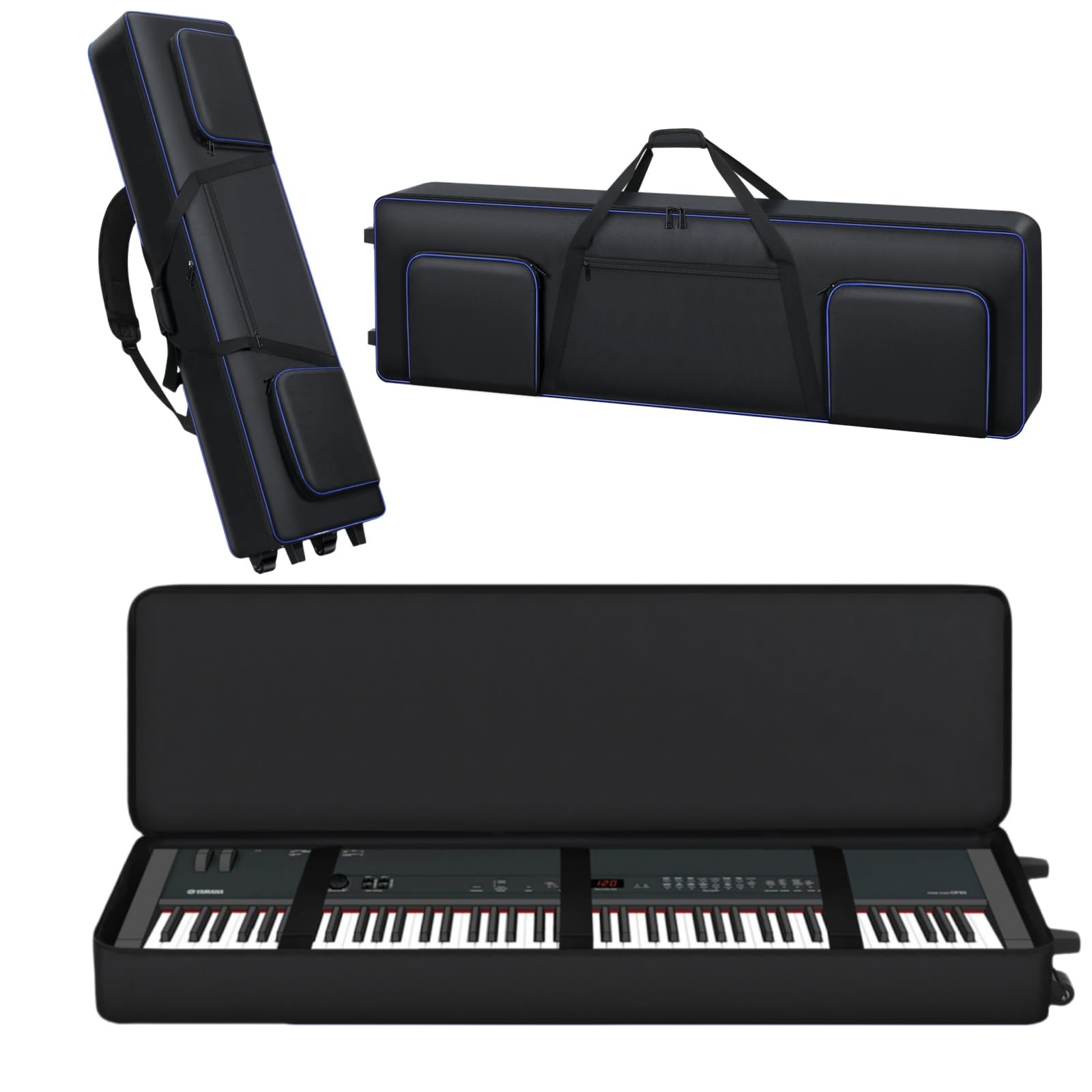 Amazon.com: 88 Key Keyboard Case with Wheels|Piano Bag (53