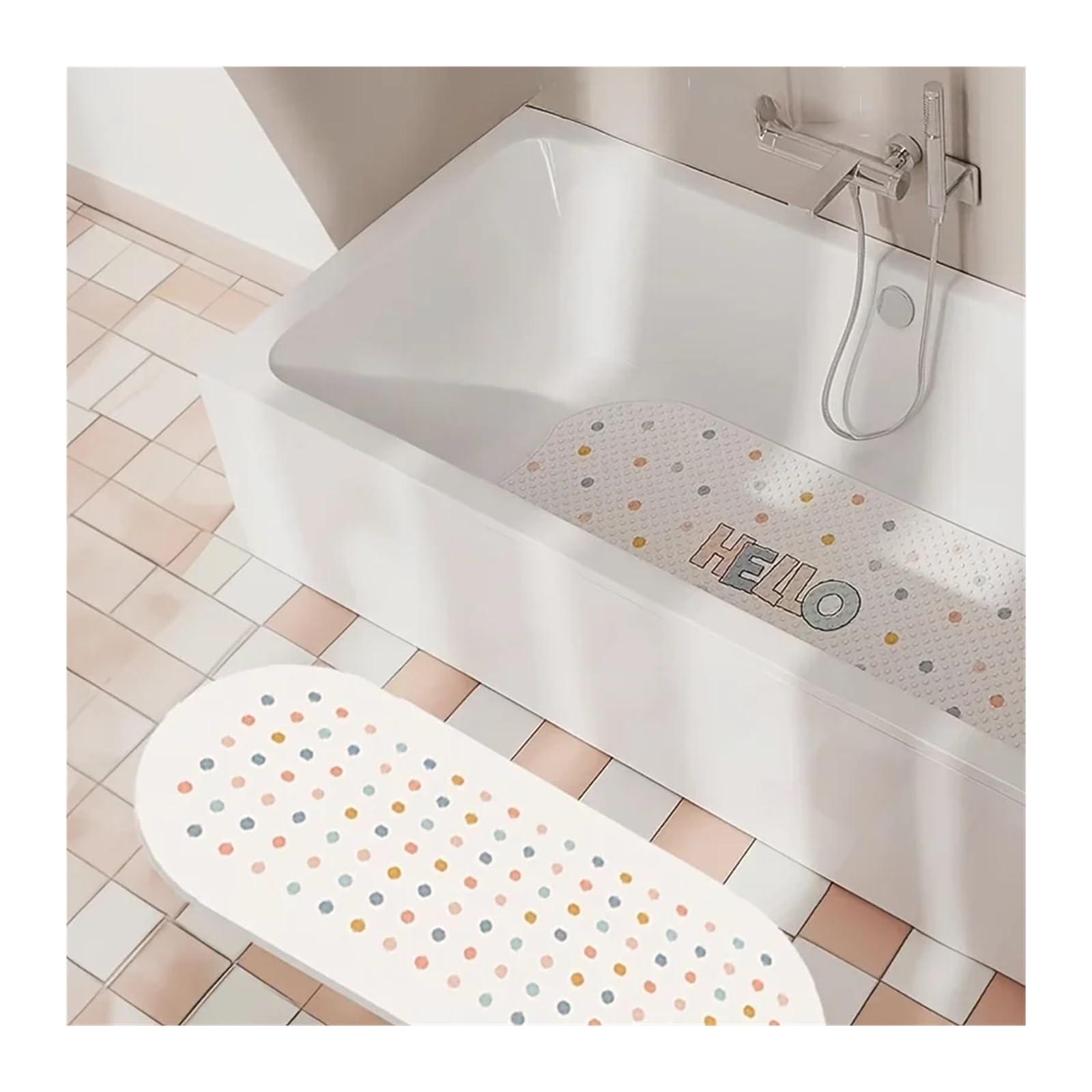 Antideslizante Bañera Alfombra de baño de PVC con diseño Bonito, Almohadilla de Masaje Suave for pies, Alfombra de Ducha, Alfombra de baño Segura for niños, baño en casa(C,40x70cm)