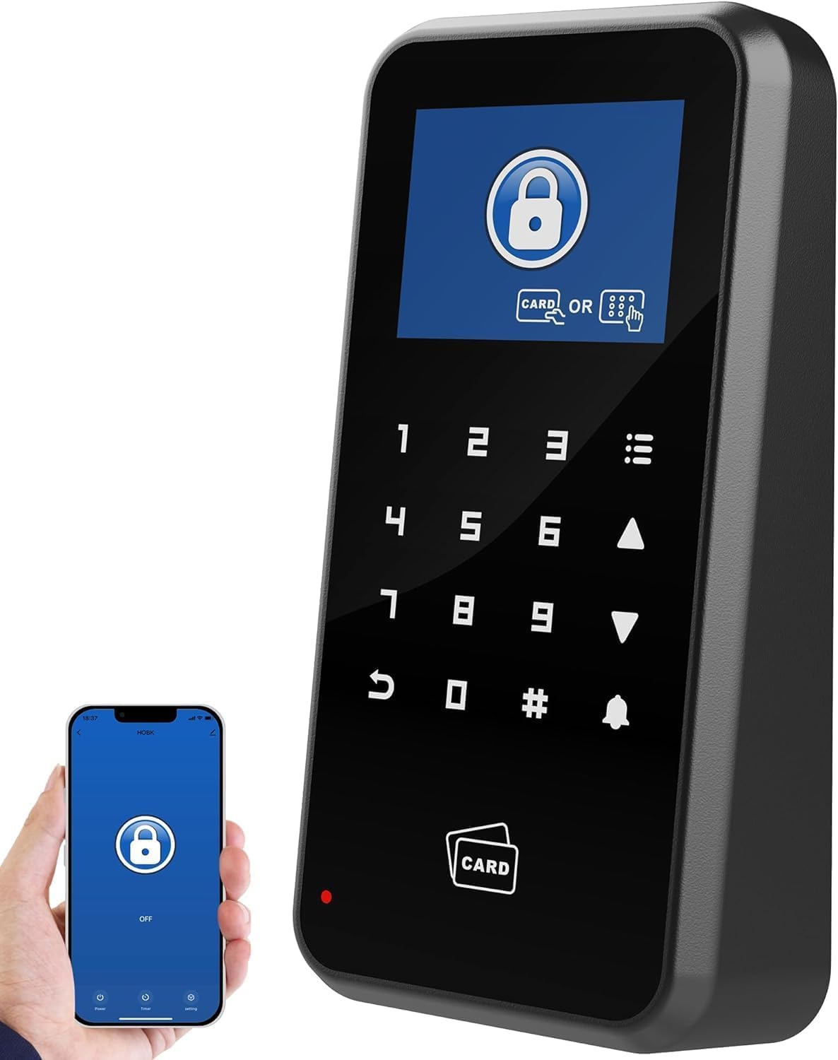 UHPPOTE Kit complet de contrôle d'accès à carte RFID 125 kHz avec gâche électrique et télécommande pour porte unique