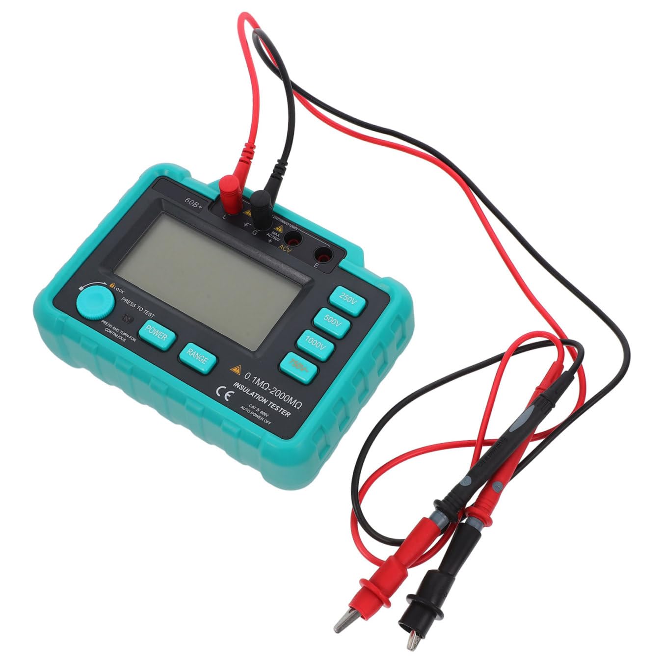 PartyKindom Elektronischer Isolierung Widerstand Tester Mit Lcd-display Und Hintergrundbeleuchtung Für Präzisionsmessungen Bei Motoren Und Elektrischen Anlagen