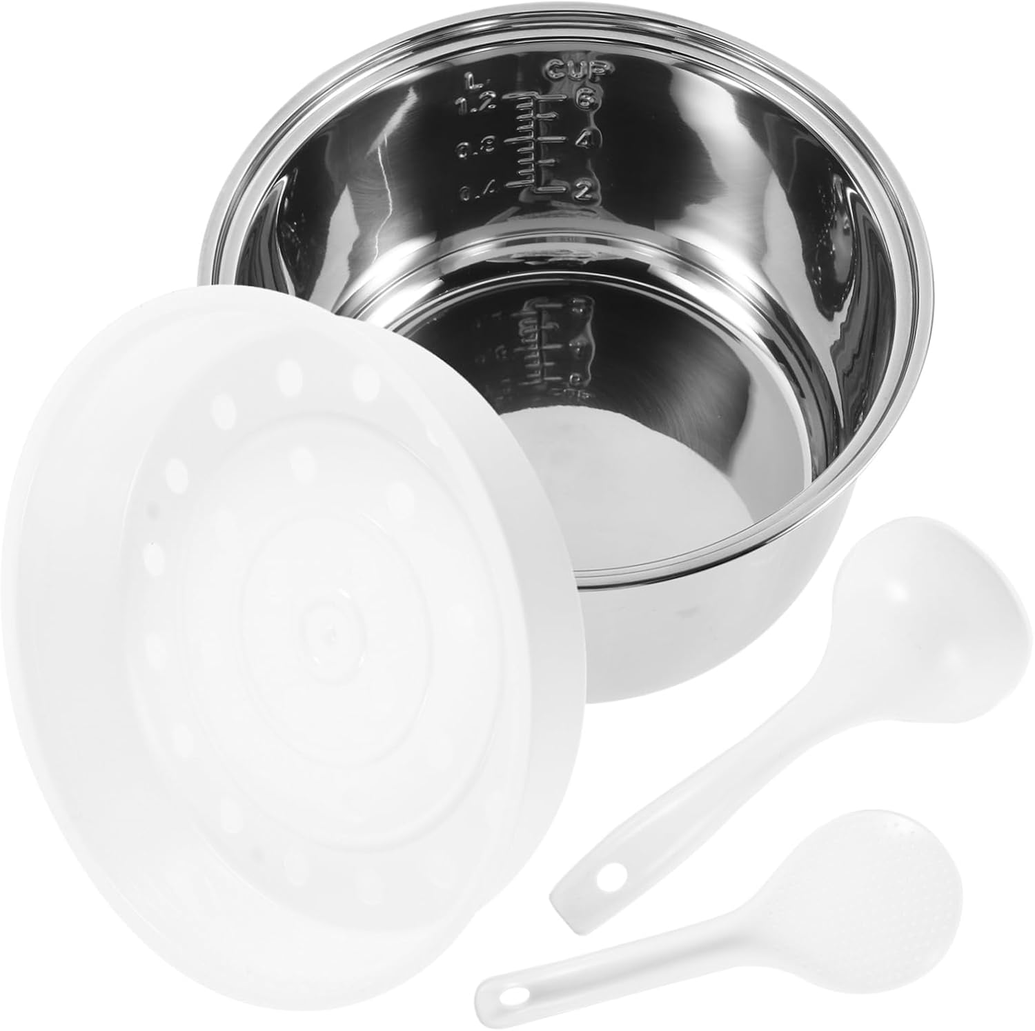 Ciieeo 2pcs Rice Cooker Liner Stockpot Rice Cooker Replace Liner Inner Pot for Rice Cooker Rice Cooker Accessories Inner Cooking Pot Rice Pot Insert Stainless Steel Non Stick