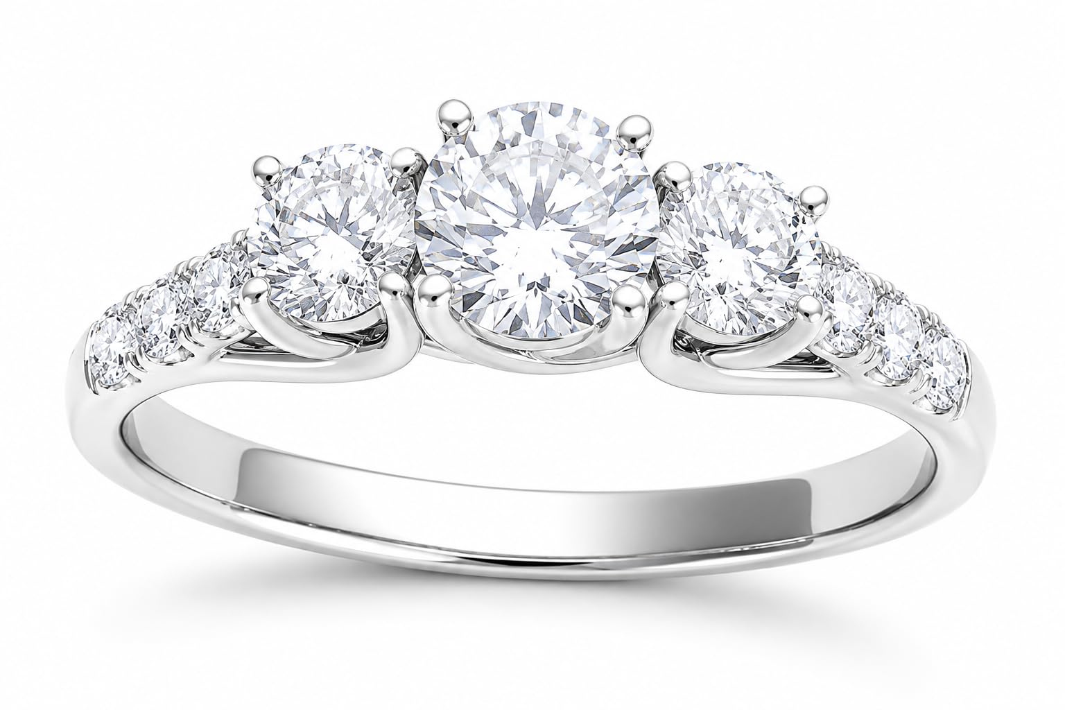 MauliJewels 0.50 Carat Lab Grown Diamond Halo Engagement Ring, 14K Rose Gold