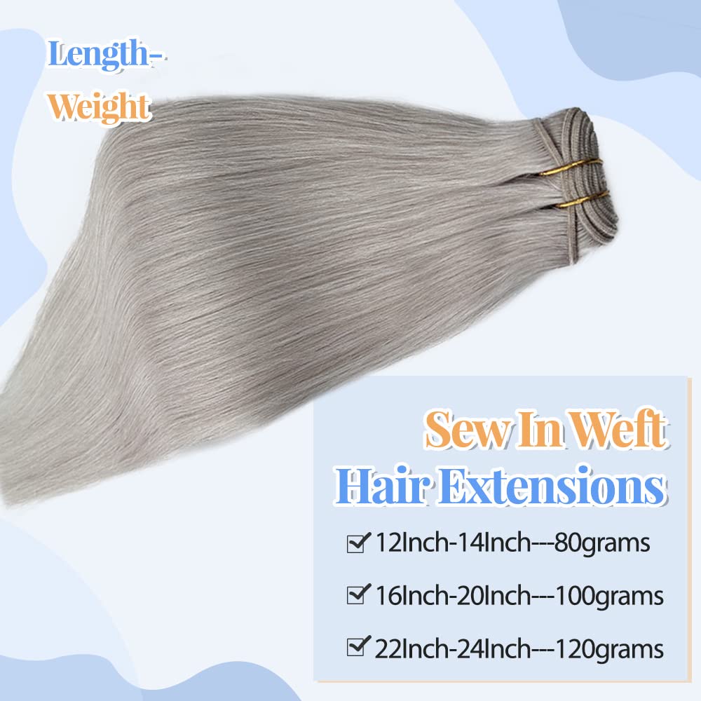 Amazon.com : 120g Sew in Hair Extensions 22Inch Double Weft  display picture 1