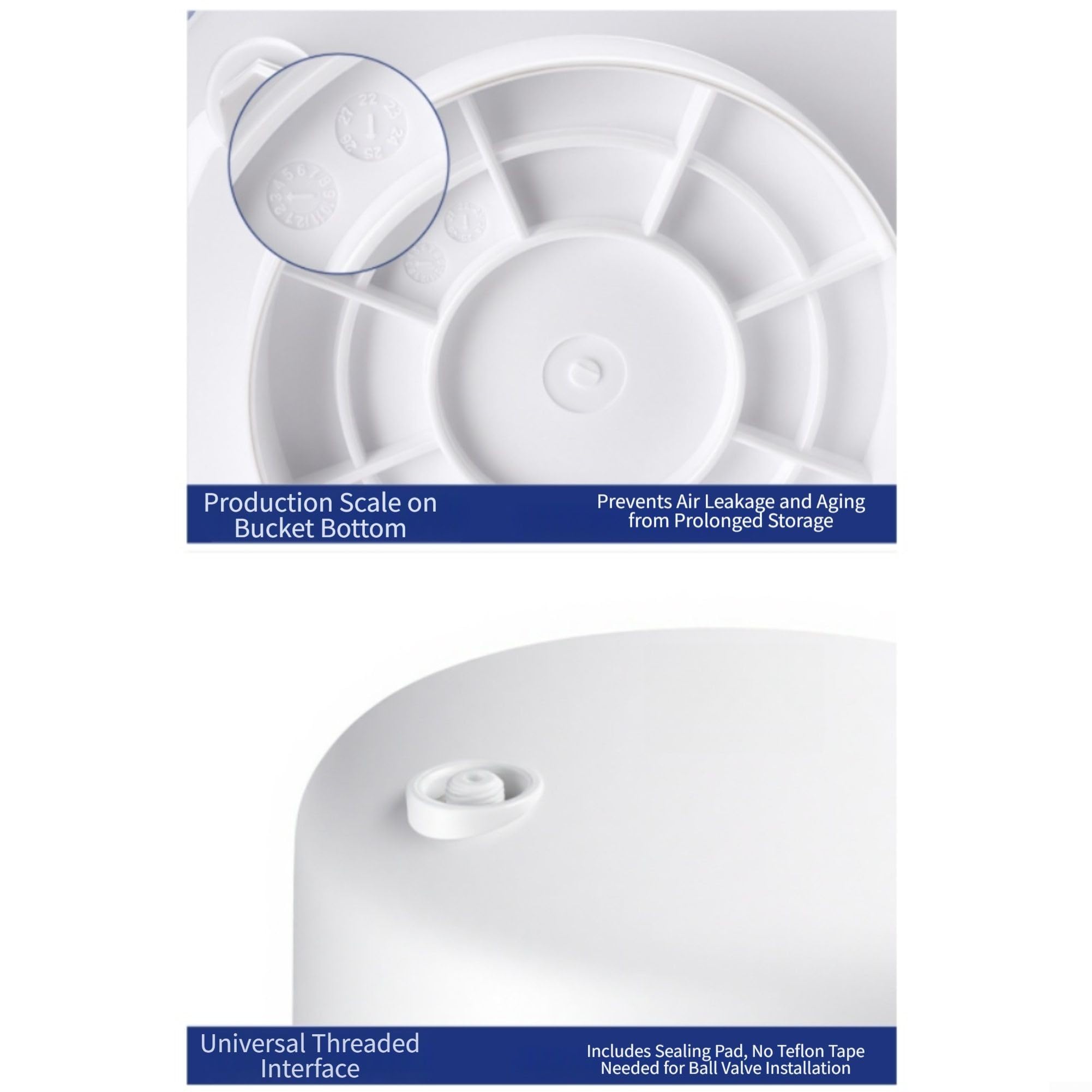 Plastik Druckbehälter Blau für weiß Für Reines Trinkwasser Plastik(About 5-6L set 2)