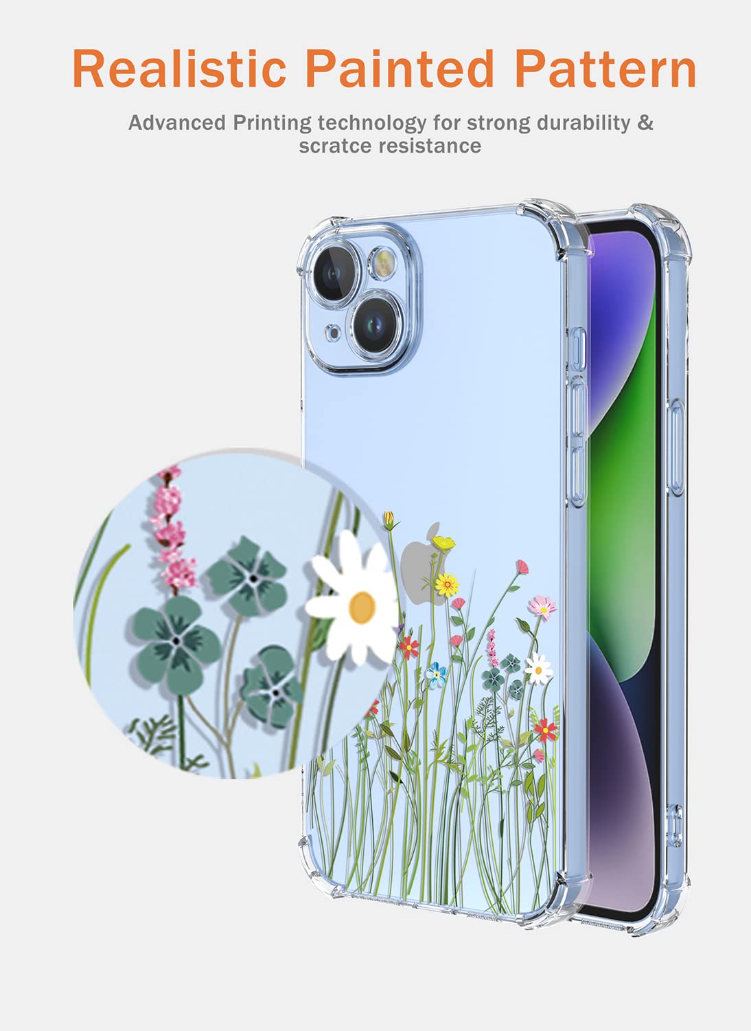 花専用 sony xperi XINYEXIN Capa transparente para Sony Xperia 10 V flores padrão