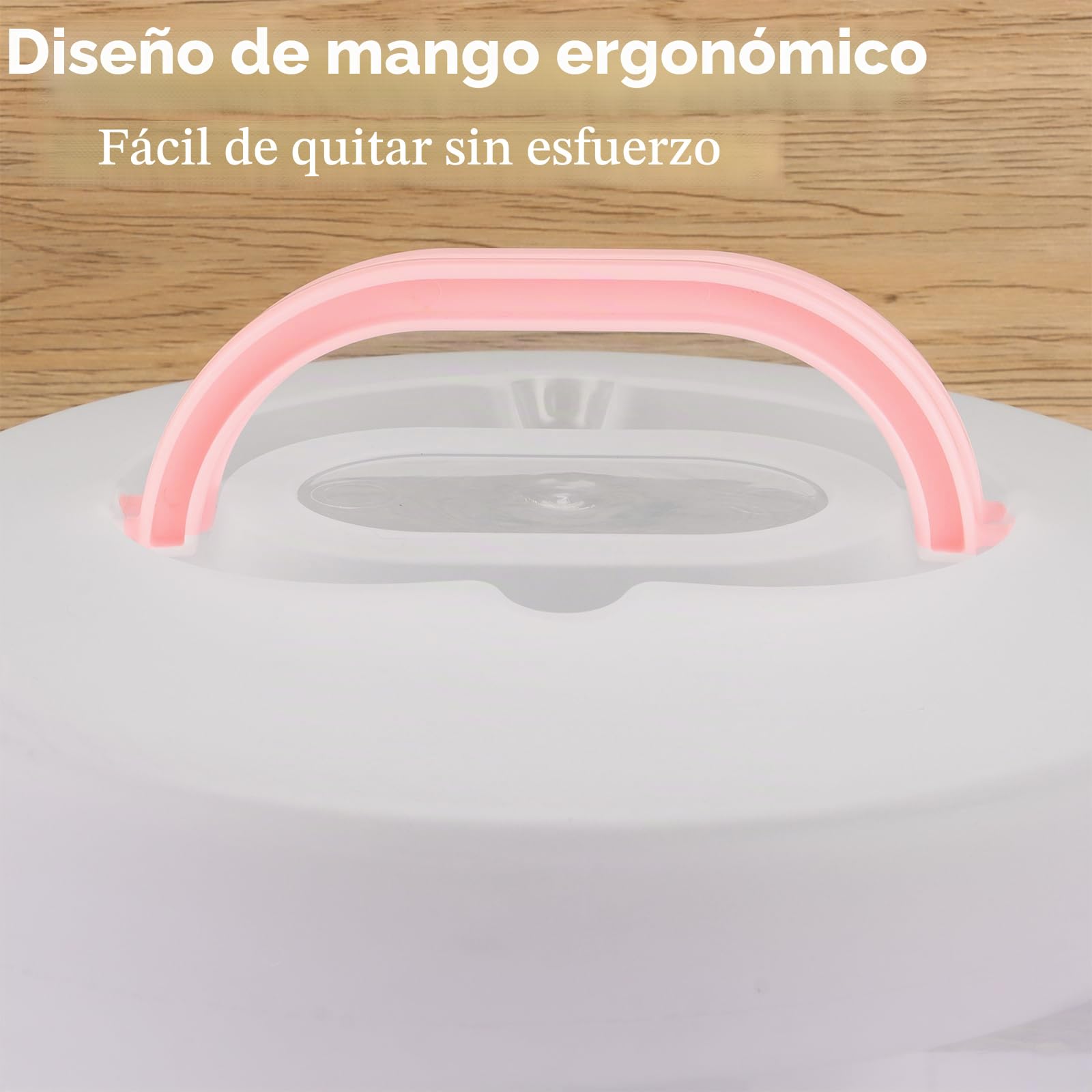 Caja de transporte para tartas de plástico de 10 pulgadas, altura 22 cm, 26 x 31 x 22 cm, caja hermética para tartas con asa y tapa, recipiente grande portátil para tartas, galletas, pasteles
