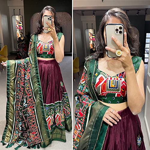 RUDVED Women's wear patola print Dola silk traditional chaniya choli - Image 5