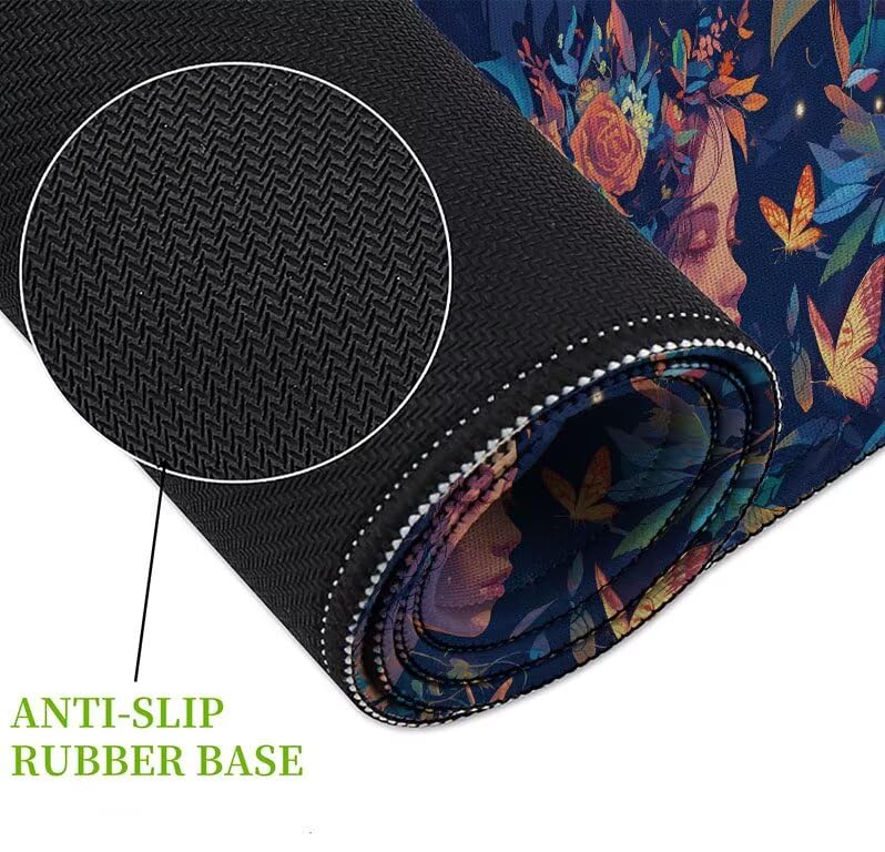 Tapis souris gaming bords cousus imperméable de grand format