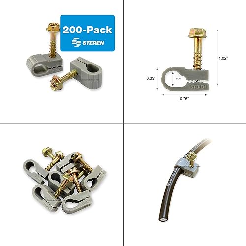 Miniatura 59 de STEREN Clips coaxiales para cables - Soporte para cables - Clips de alambre - Clips laterales para colgar - Soporte de cable para escritorio