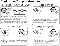 Vista 7 de BANVIE Sistema de Alarma de Coche RFID Botón de Arranque con Pulsador y Sistema de Entrada sin Llave para Vehículo Protección de Arranque de Doble