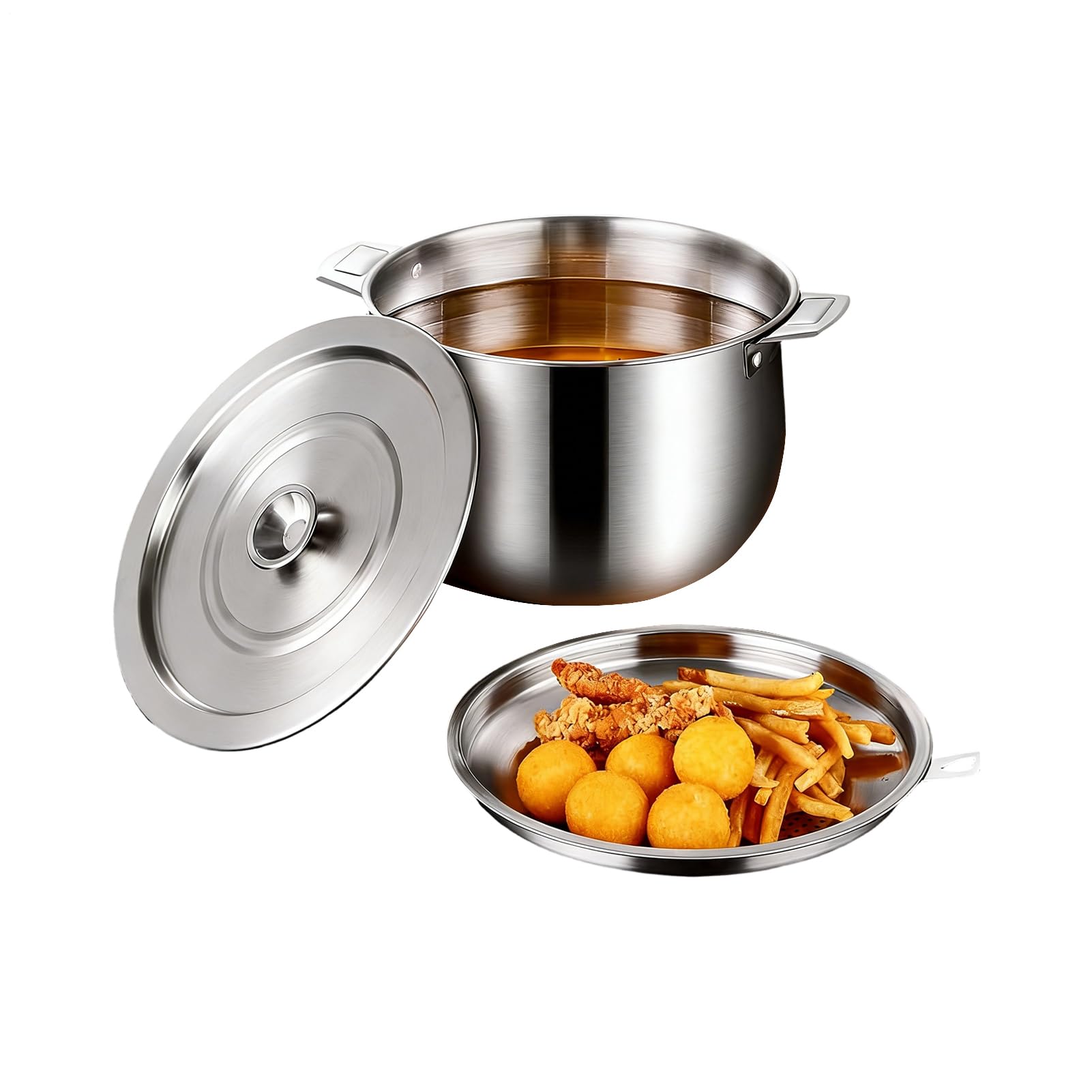 Contenedor de grasa para cocina con colador integrado y tapa para almacenamiento