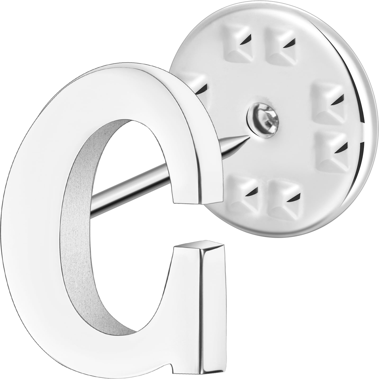 Initial Lapel Pin for Men Women, Brooch Pins for Men Suits, Metal Button Pins in 18K Gold and Silver Tone.
