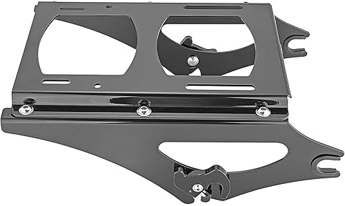 Miniatura 4 de WeiSen Detachable Two-UP Tour Trunk Mount Rack Compatible with Harley Touring Road King Electra Street Road Glide 2009-2013 Gloss Black