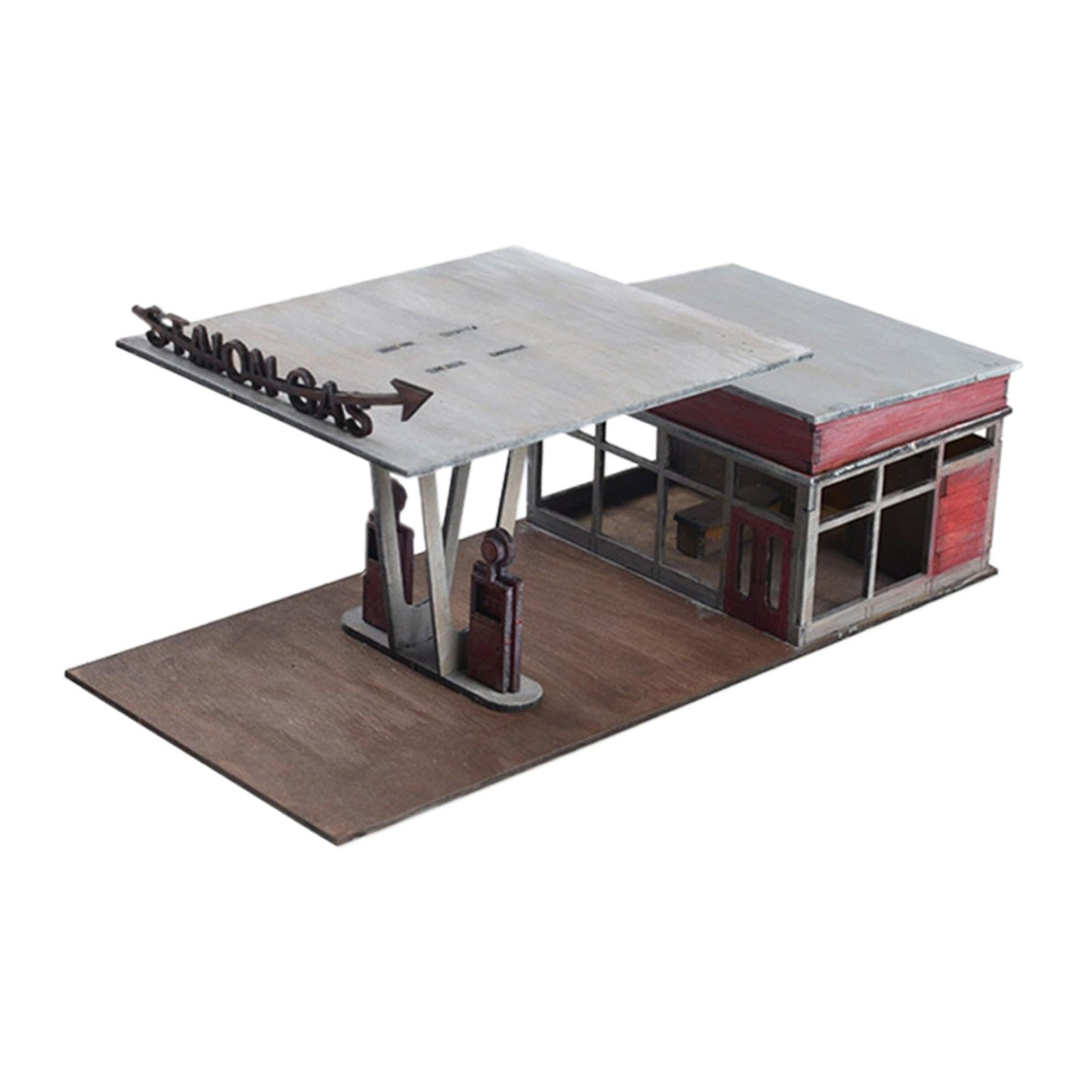 Maqueta de Gasolinera a Escala 1/64 Y 1/72 para Construir, con Fines Educativos Y de Bricolaje.