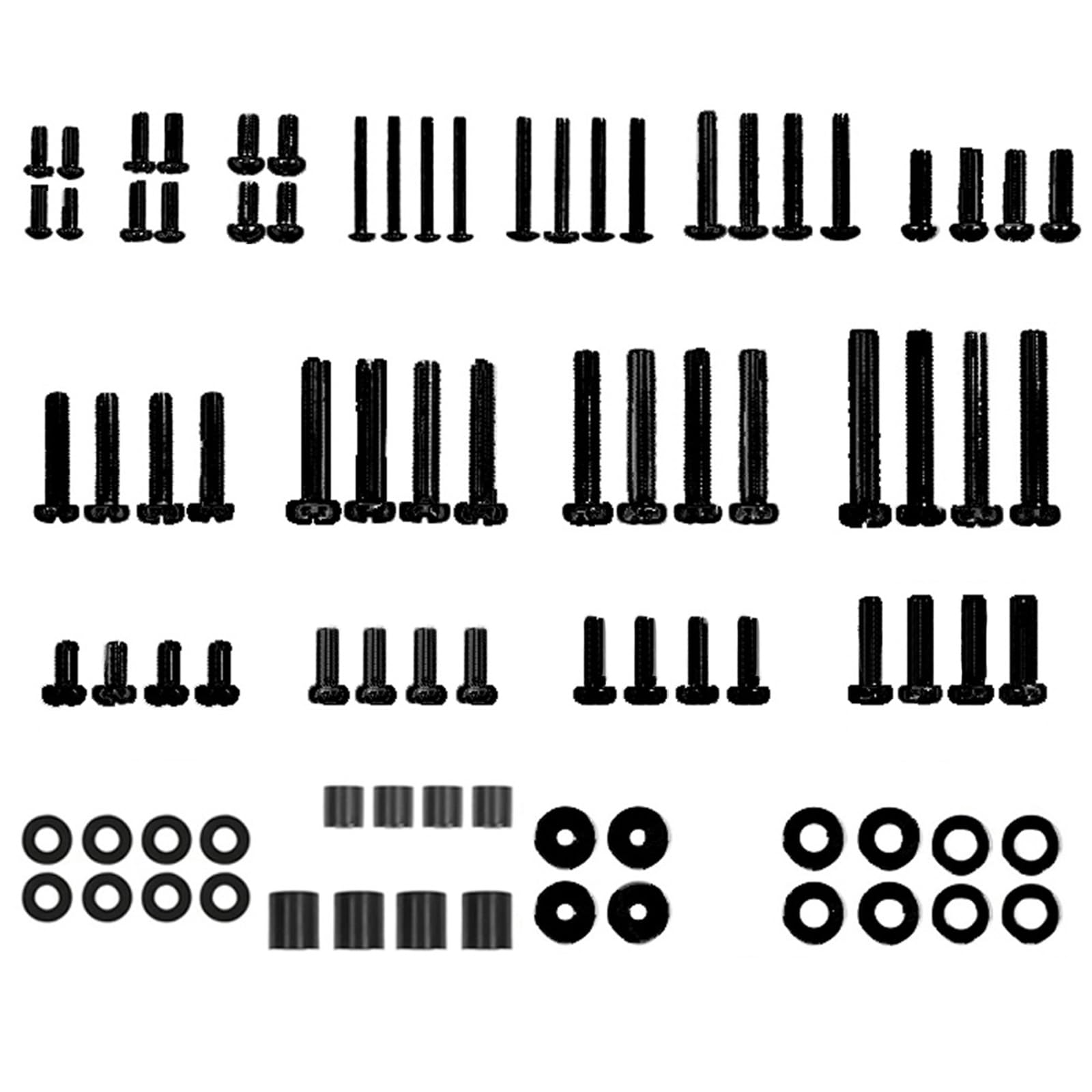 Universal TV Mounting Hardware Kit, 88Pcs TV Screws Set, M4, M5, M6, M8 Bolts & Spacers for TVs Wall Bracket Mount & Monitor Stand Installation Fit Most TVs up to 100 inch