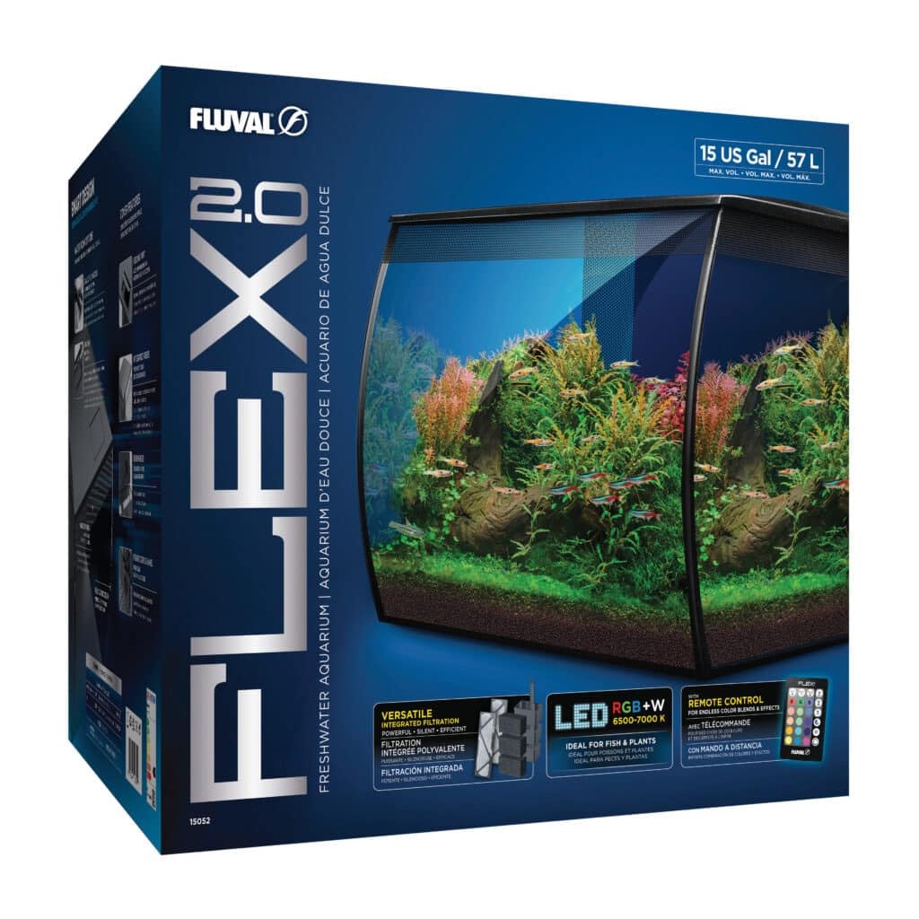 Acquario Kit Fluval Flex 2.0, Nero 57 L