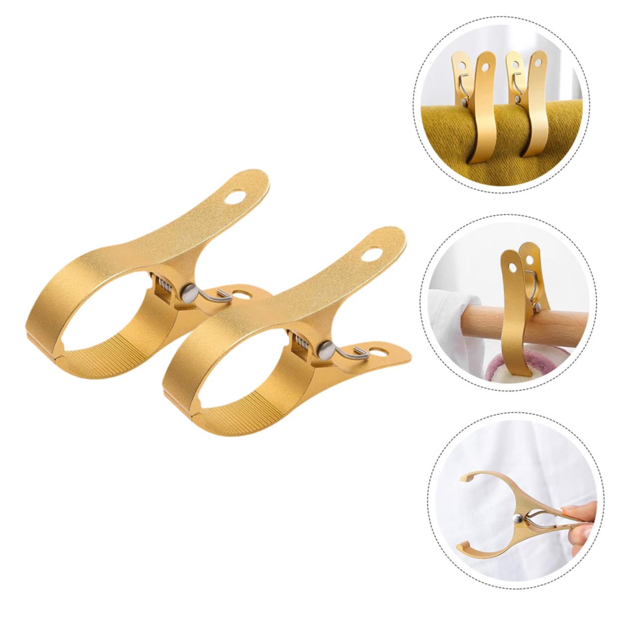 Zerodeko 6pièces Clips De Séchage Anti-Vent pour Vêtements Pinces à Linge Et Serviettes De Plage Fixations Robustes pour Couvertures Et Couettes