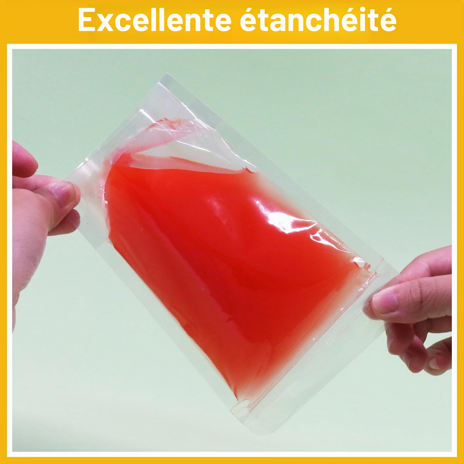 100 sacs transparents dressés SumDirect pour aliments surgelés de 24x35CM, Pochettes dressées réutilisables avec fermetures à glissière, Sac d'emballage de l'encoche à déchirure thermo