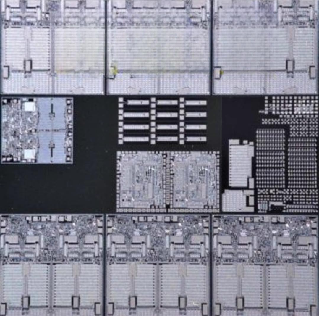 6-12 Inch Silicon Wafer Dummy Wafer, Semiconductor Display Sample for IC Circuit Demo, CMOS Lithography Chip for Lab, Exhibition & Teaching (8" No.(CMOS)12)