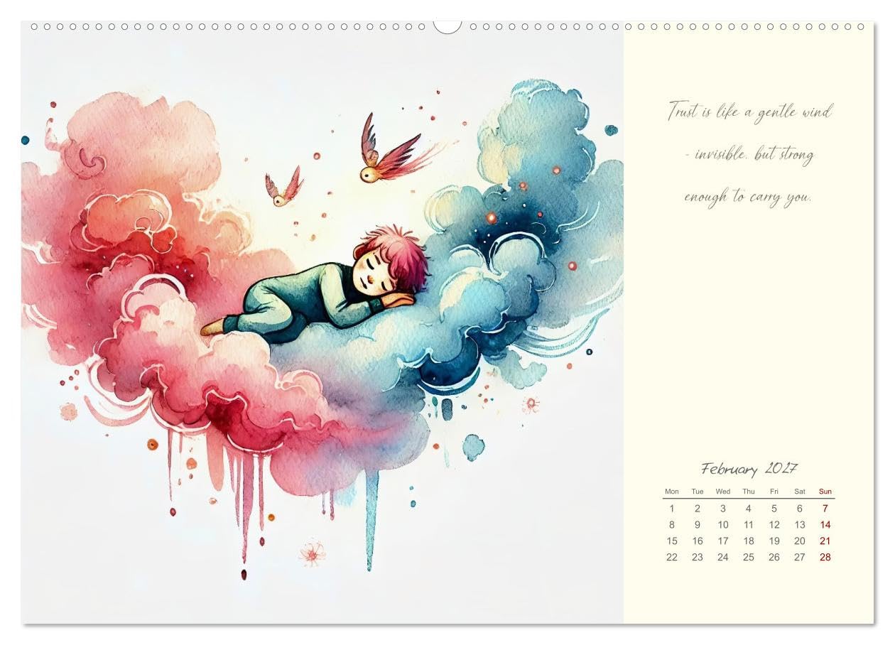 Magic with your inner child - 12 months full of wonder and joy (High Quality Premium Wall Calendar 2027 DIN A2 landscape),CALVENDO 12 Month Wall ... magical annual companion for your inner child