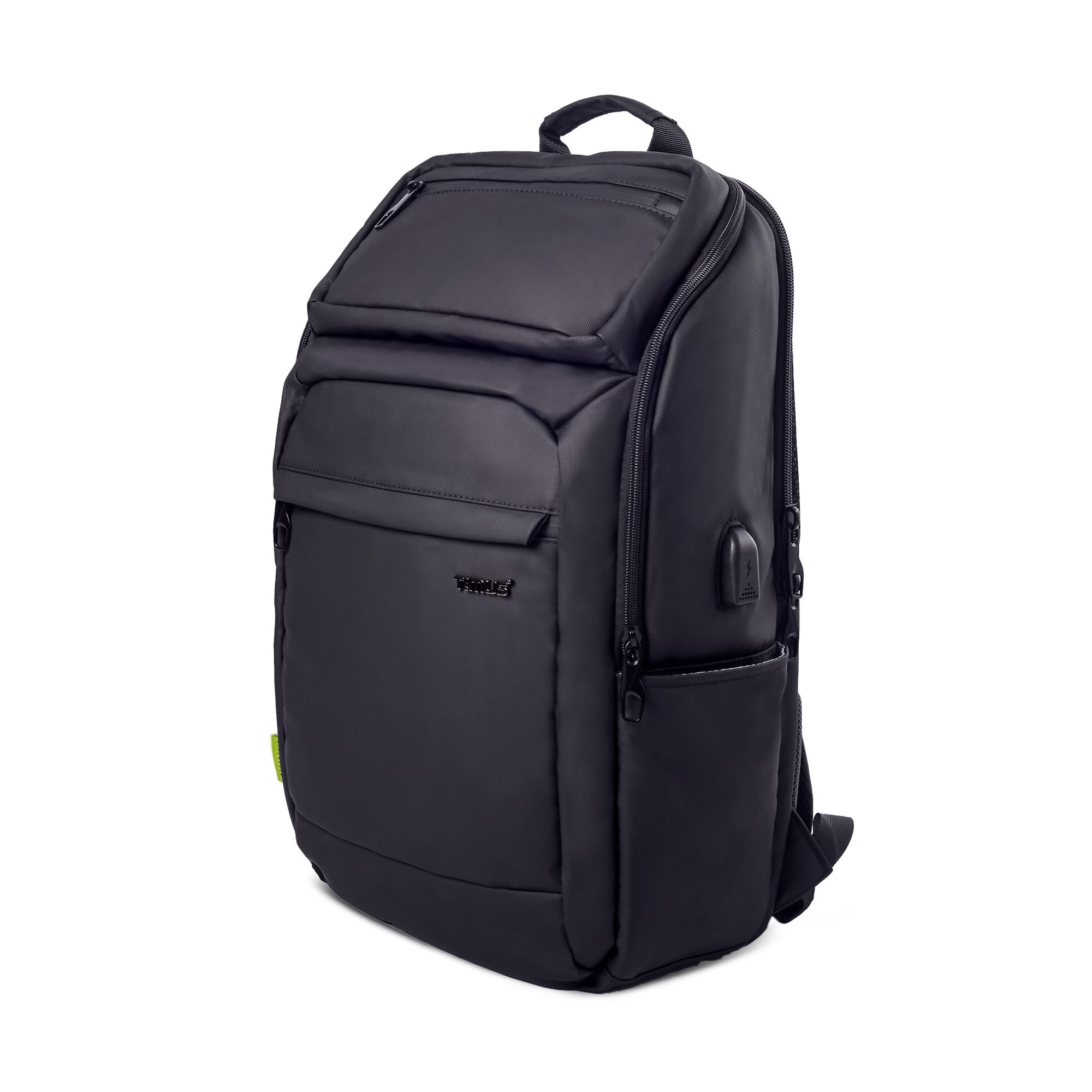Tokyo Black Professional Laptop Backpack for Men & Women 28 L with 15.6 Inch Laptop Compartment | Water resistant with USB Port Anti-Theft Bag | Premium Polyester Fabric-image-25