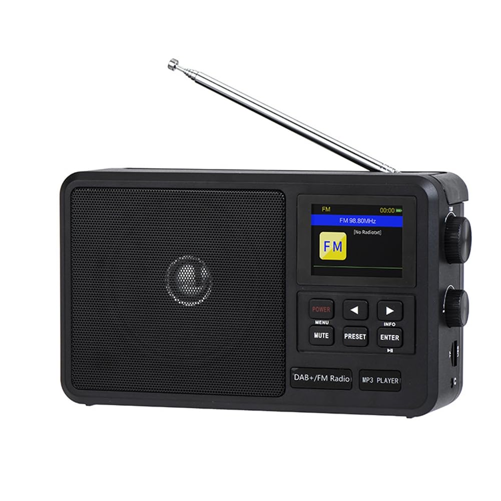 Radio Digital por Internet, Radio FM Portátil, Dos Modos de Potencia, Radio Retro de Bolsillo, Enchufe Europeo