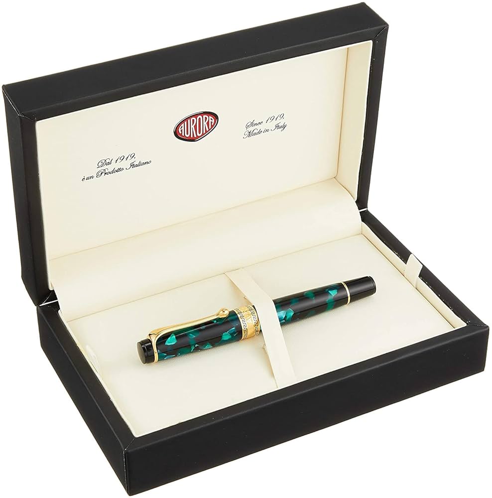 アウロラ　オプティマ　万年筆　ペン先14K　Ｆ　グリーン アウロラ（文具） アウロラ AURORA オプティマ Optima グリーン