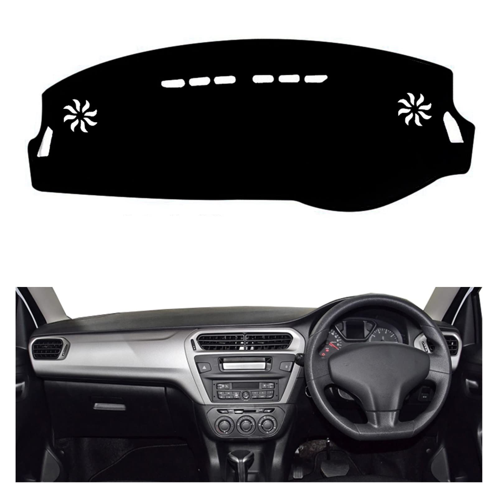 Cruscotto Pad per Citroen per C-Elysee 2014-2019 2 Strati Copertura Cruscotto Auto Tappeto Parasole Cruscotto Pad Parasole Parasole (Dimensione : Guida a Destra)