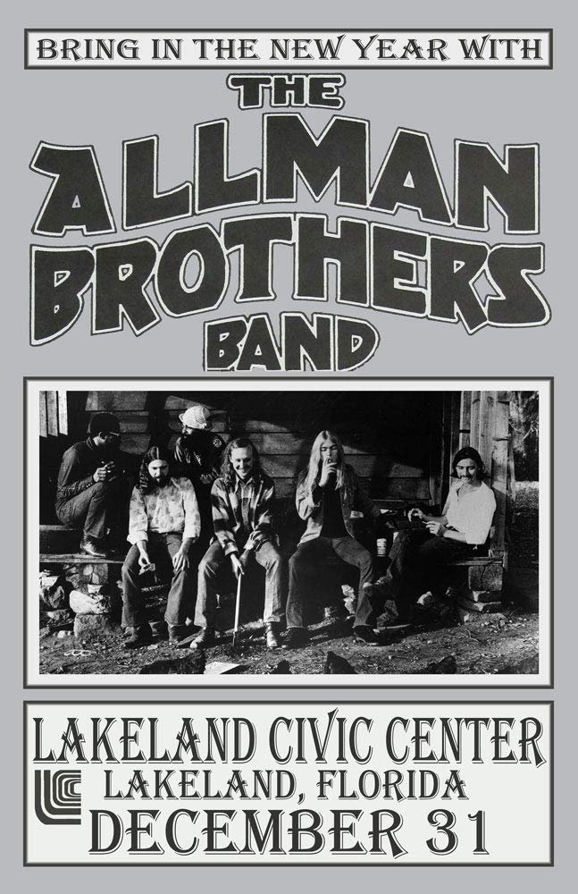 allman brothers band ビンテージコンサートポスター The Allman Brothers Band Tour Poster | eBay