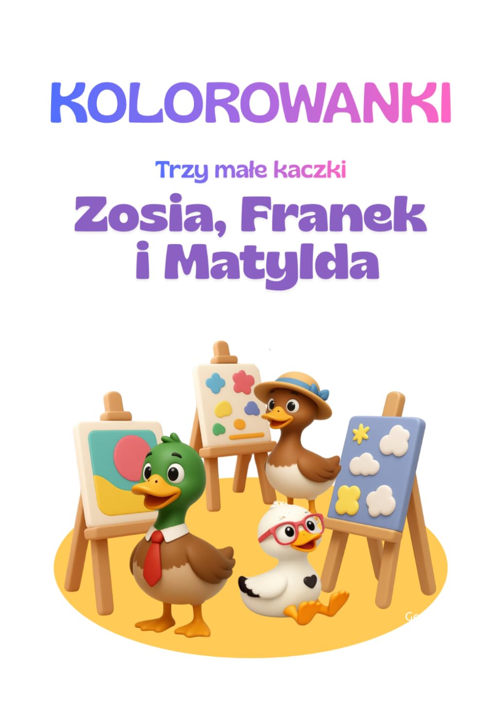 Kolorowanka dla chłopców Trzy małe kaczki Franek, Zosia i Matylda (Bajki nie tylko na dobranoc. Trzy małe kaczki)