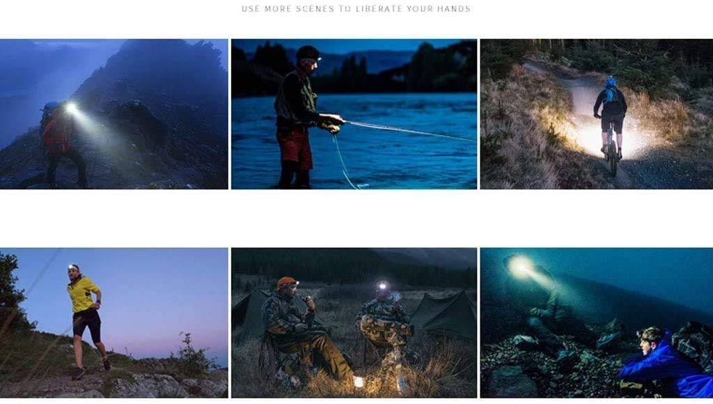 Faro LED, Brillante y Duradero, Ligero, Construido para Acampar, Senderismo, al Aire Libre, luz de Emergencia, 4 Modos de iluminación, Mejor lámpara de Cabeza para Adultos y niños