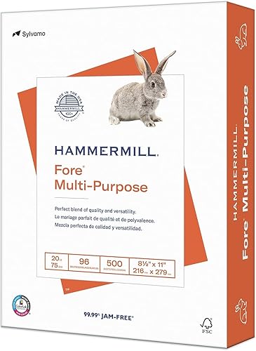 Hammermill Fore multiusos fabricado en Estados Unidos fuente sostenible de las granjas americanas de árbol familiar 96 brillante libre de ácidos Hammermill Fore multiusos fabricado en Estados Unidos fuente sostenible de las granjas americanas de árbol familiar 96 brillante libre de ácidos