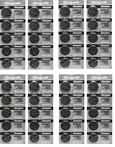 Energizer CR2032 3 Volt Lithium Coin Battery In Original Packaging, 40 Batteries