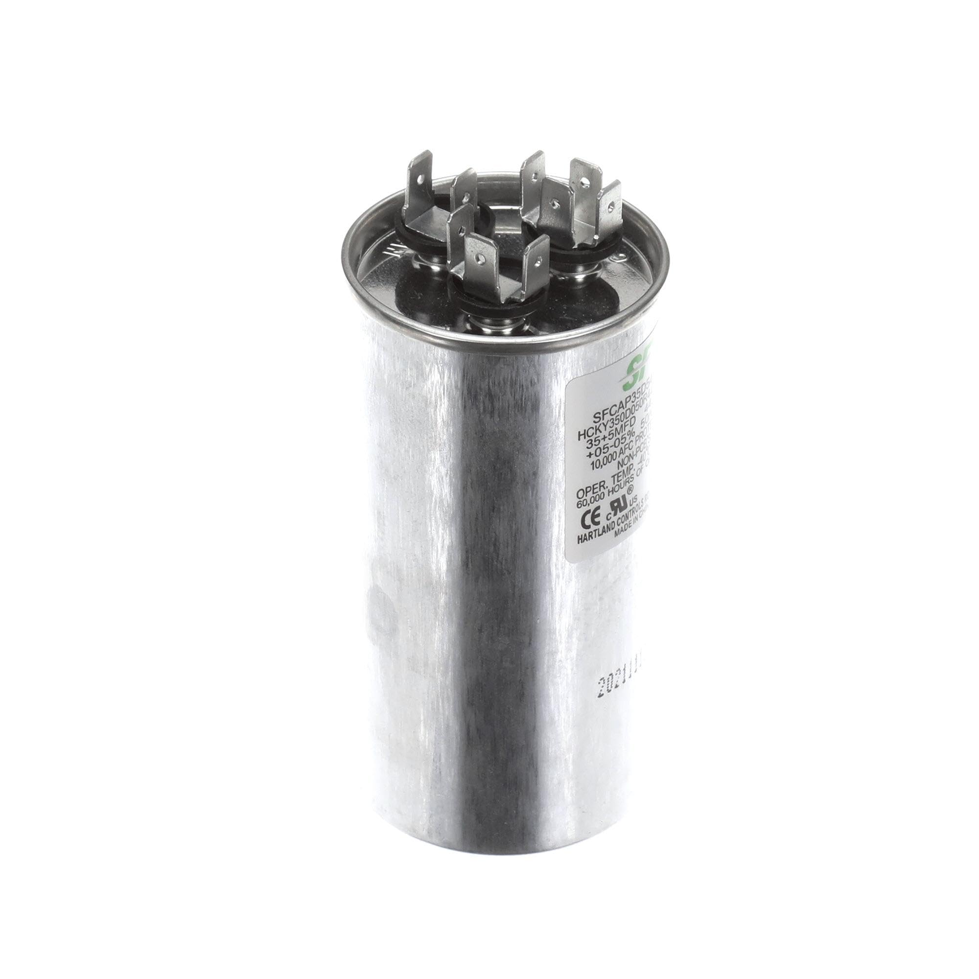 Trane Capacitor; 35+5Mfd 370/440V Round Run Capacitor