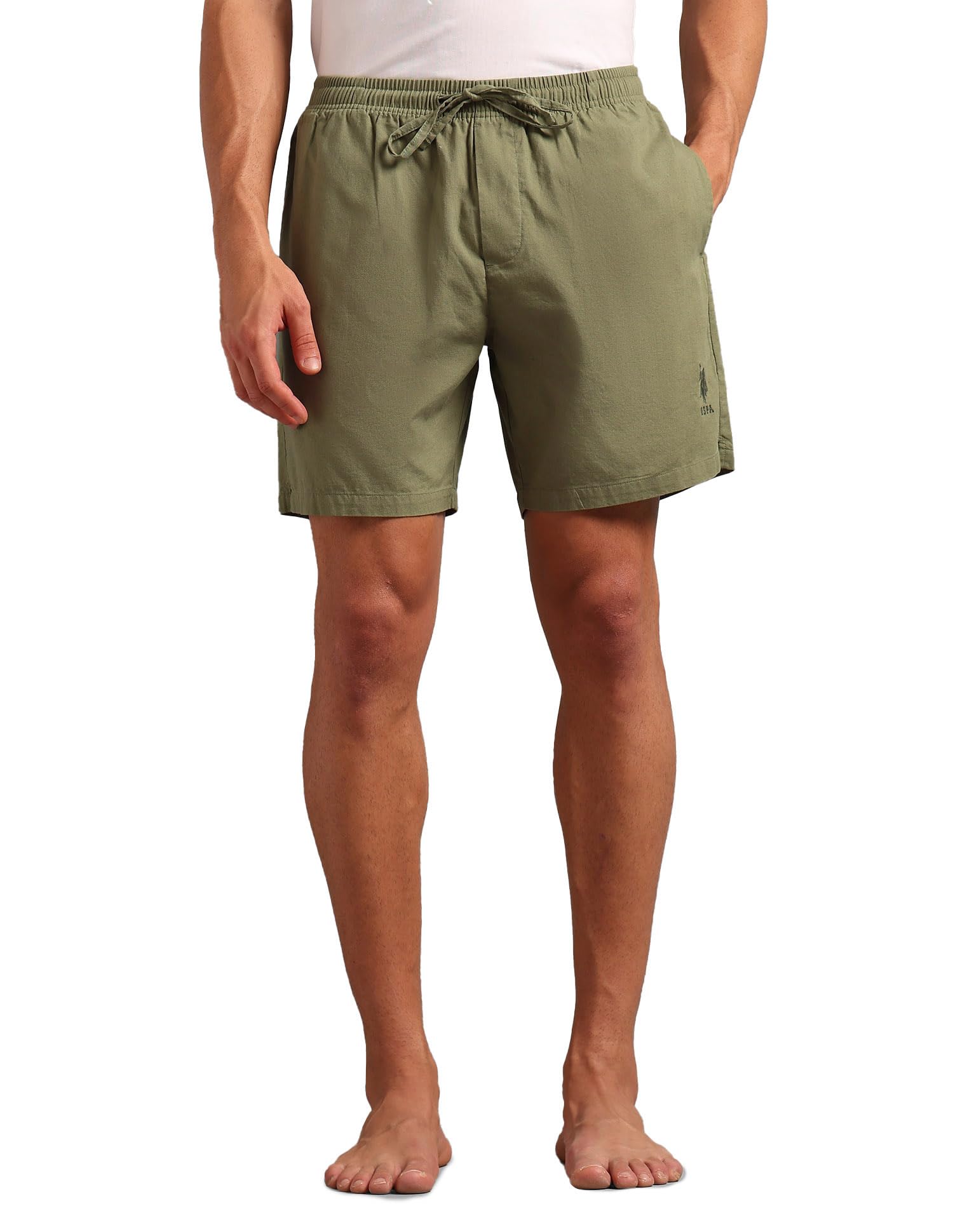 Men's PS001 Cotton Rich Linen Blend Casual Shorts