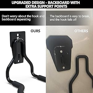 3-H Weed Eater Hanger 2 Pack,2 Large Garage Wall Hooks,1 Extension Strap,Utility Weedeater Rack,Tool Hangers for Organizing and Hanging Weed Wacker,Leaf Blower,String Trimmer,Power Tool in Garden