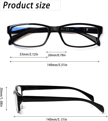 Miniatura 9 de JOSCHOO Gafas de lectura para computadora para mujeres y hombres, paquete de 6 lectores de bisagra de resorte con bloqueo de luz azul