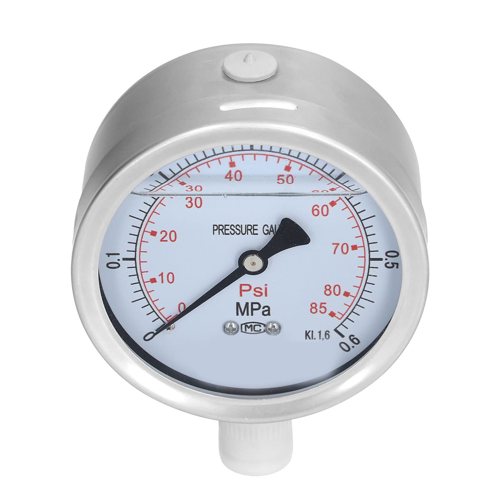 Y-100BF - Manómetro de vacío de acero inoxidable para minería y petroquímica, 100 mm