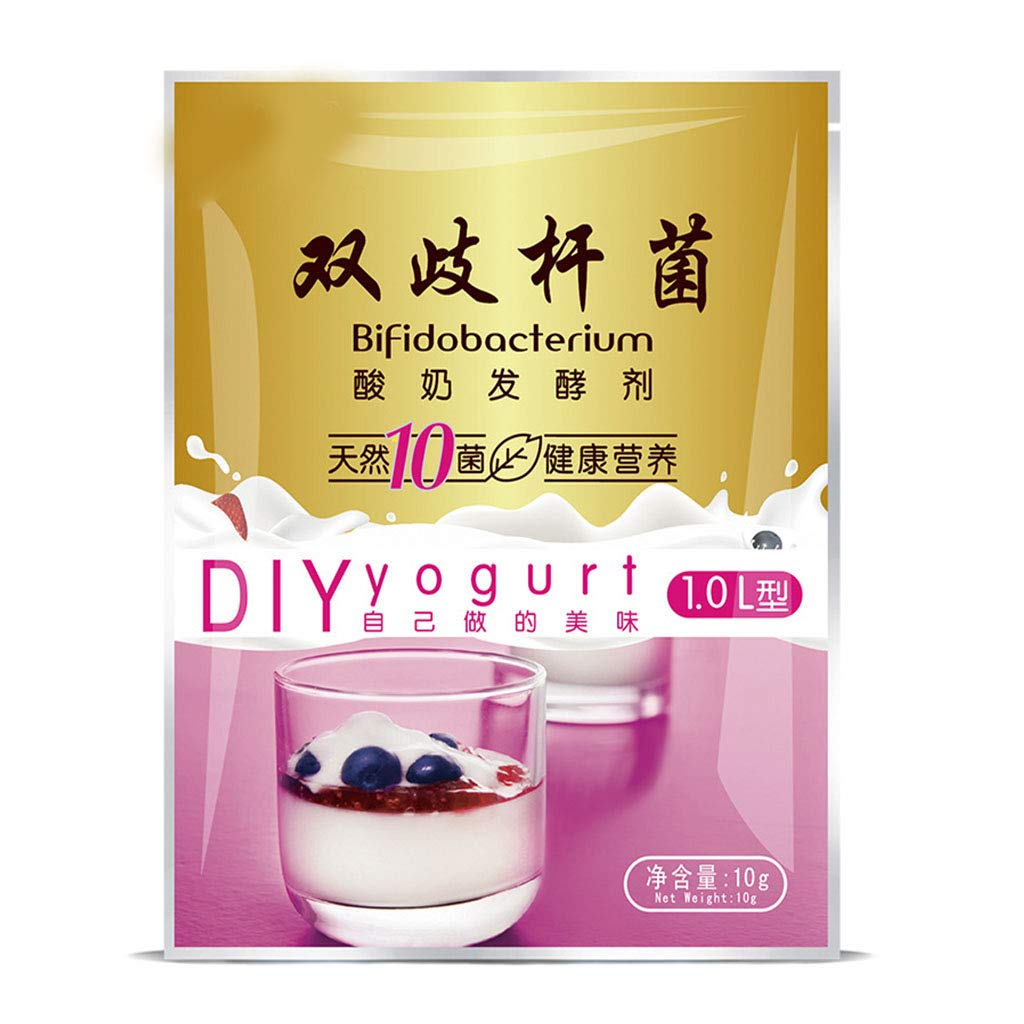 Paquete de 10 Iniciadores de Yogur de Bifidobacterias, 10 Tipos de Cultivo de Yogur DIY para Hacer Postres en Casa, Yogur en Polvo a Granel