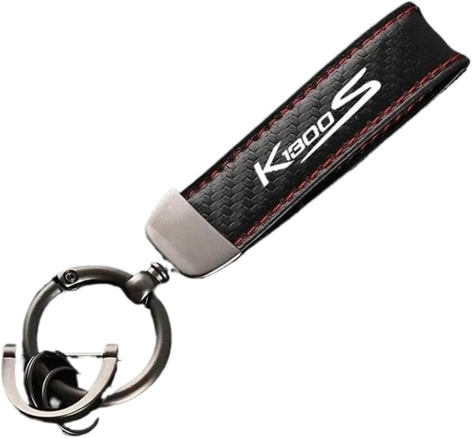 XIUNYIE For K1300S Motorrad Motorcycle Leather Key Holder Horseshoe Buckle Keyring Jewelry Accessory, D